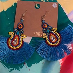 Boho colorful dangly earrings